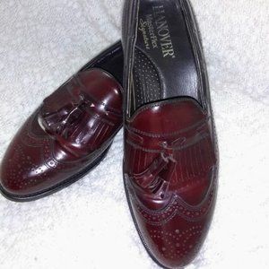 Men's Wingtip tassel oxblood brogue leather loafer